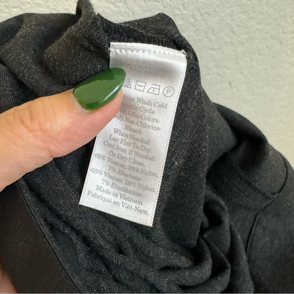 Everlane Knit Side‎ Zipper Pants size 0 Heathered Black